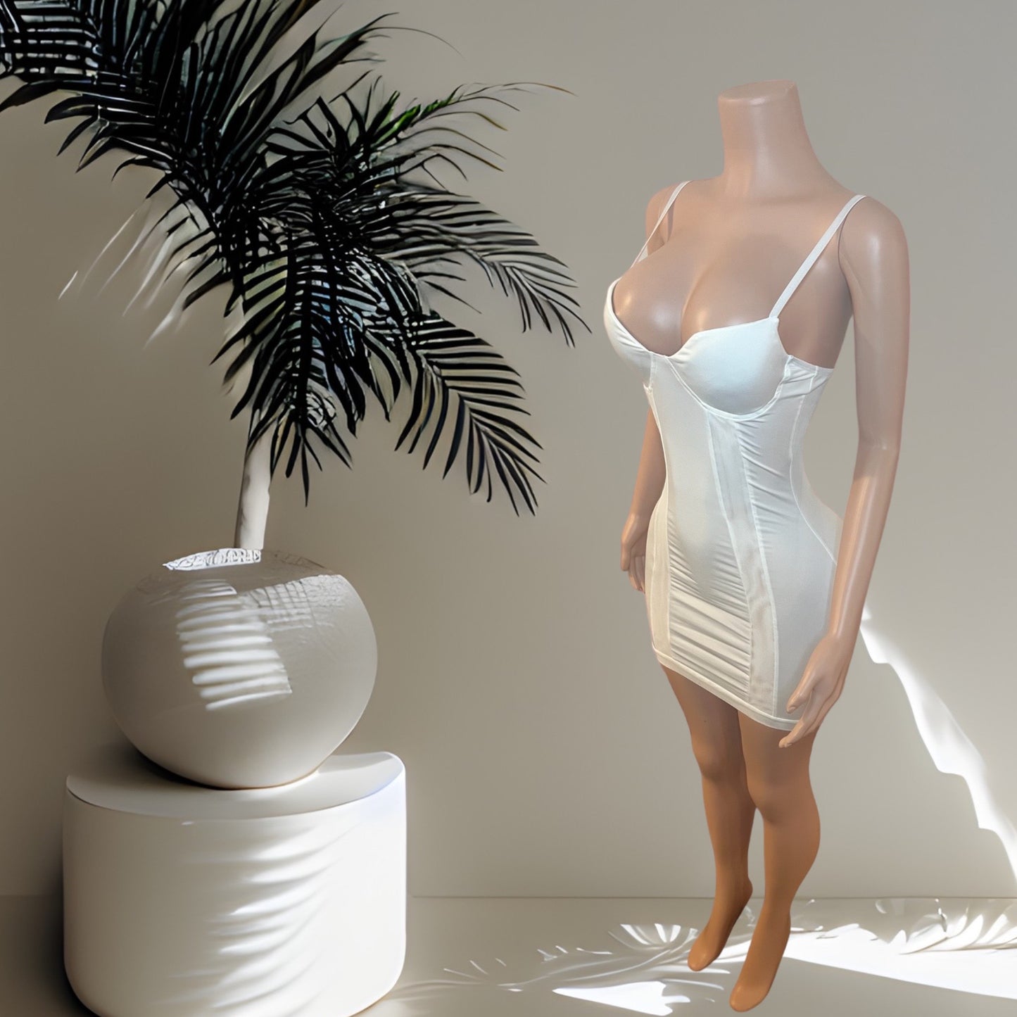 "Spliced Twice" Mini Sling Dress