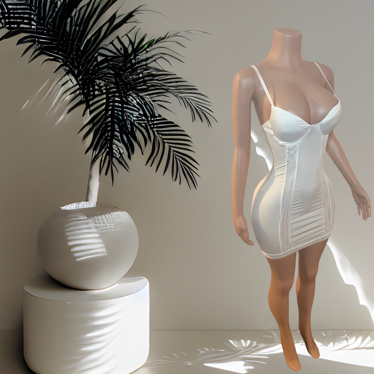 "Spliced Twice" Mini Sling Dress
