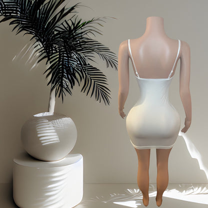 "Spliced Twice"  Mini Sling Dress